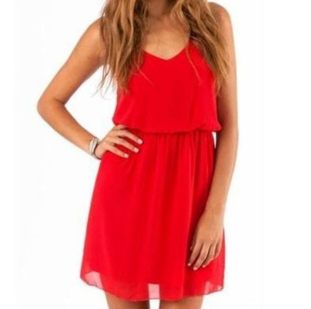 TOBI RED DRESS - Picture 2 of 5